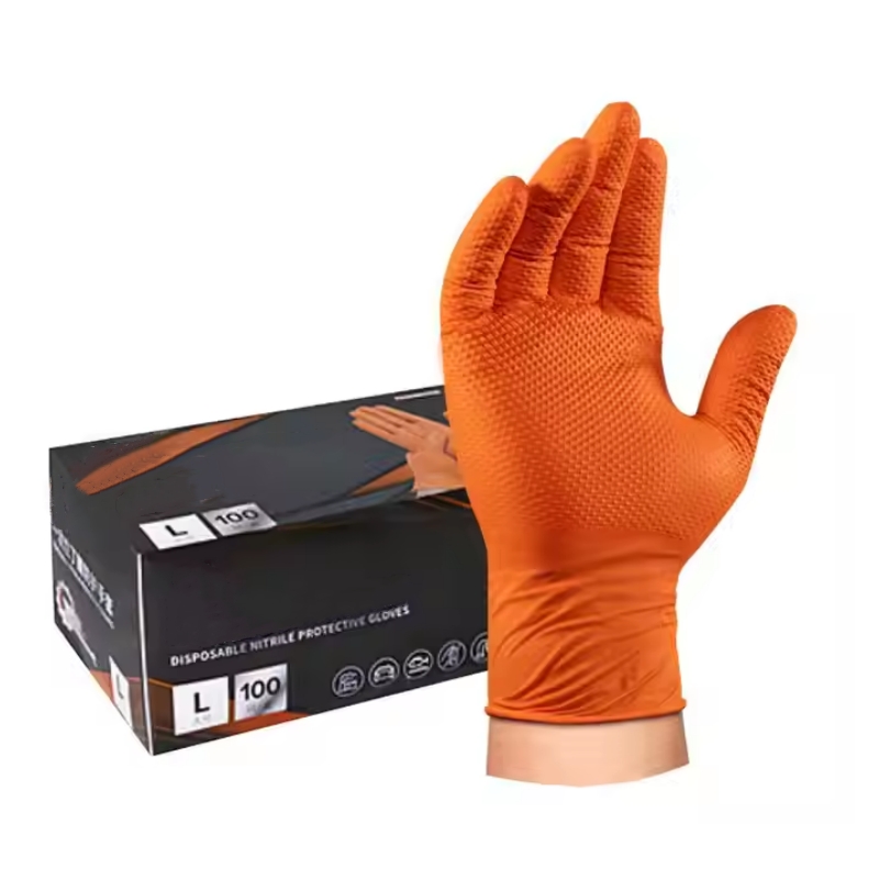 Nitrile Mechanic Glove - Gants industriels robustes en Nitrile Orange,