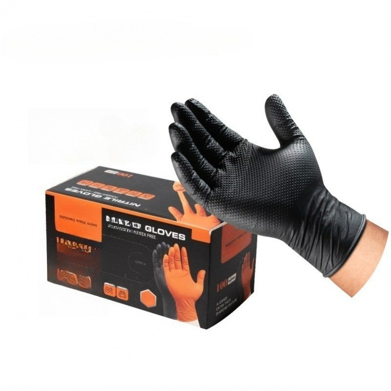Nitrile Mechanic Glove - Gants en nitrile à motif diamanté,
