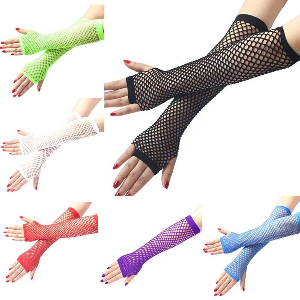 Fingerless Glove Knit - Gants longs sans doigts en résille