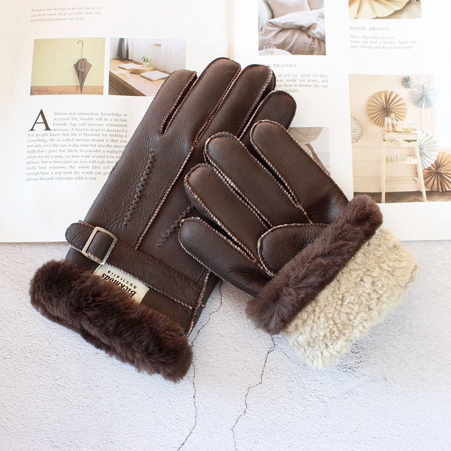 Gants en fourrure de mouton po - Leather Driving Glove avis et prix