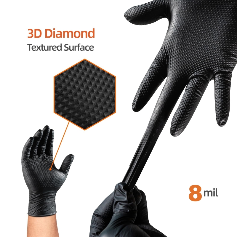 Gants en nitrile noir ultra-ré - Nitrile Mechanic Glove avis et prix