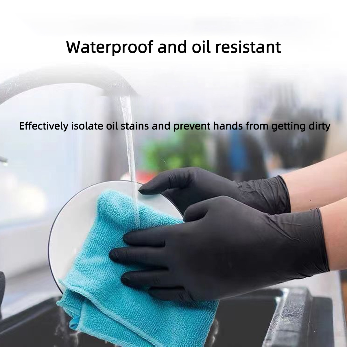 Gants en vinyle noir, gants je - Rubber Glove Cleaning avis et prix