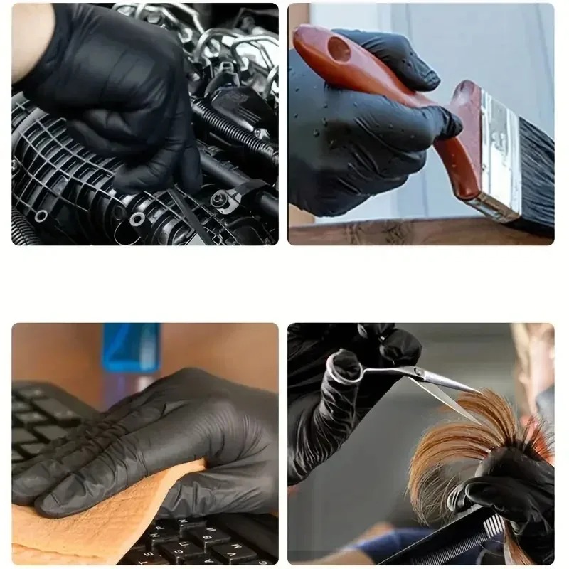 Gants noirs jetables unisexes  - Latex Disposable Glove avis et prix