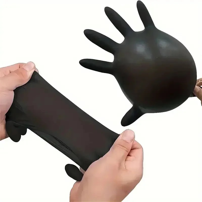 Gants noirs jetables unisexes  - Latex Disposable Glove avis et prix