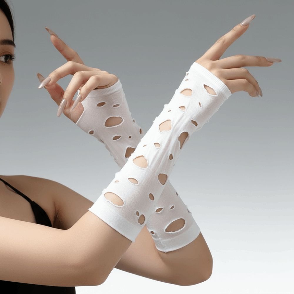 Manchettes de protection noire - Fingerless Glove Knit avis et prix