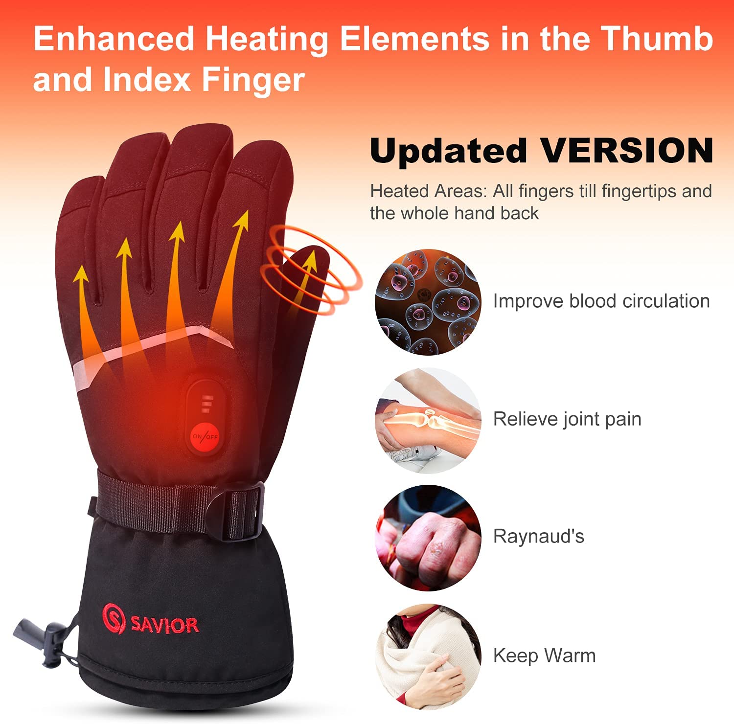 SNOW DEER hiver gants chauffan - Ski Glove Waterproof avis et prix