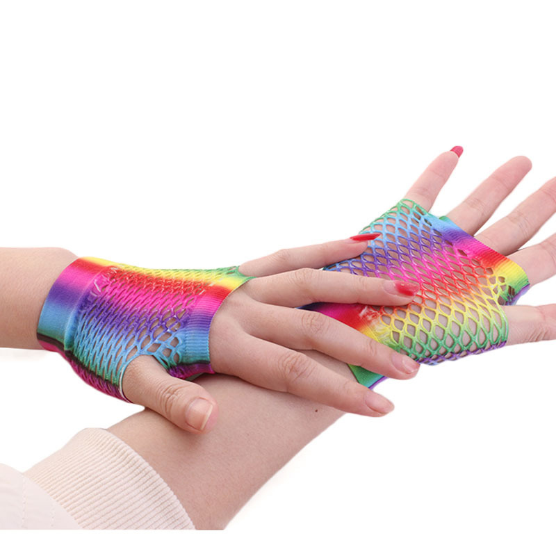Gants courts en résille pour f - Fingerless Glove Knit avis et prix