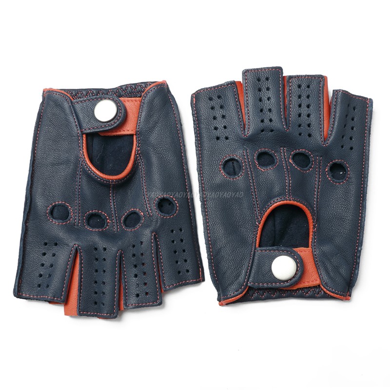 Gants Homme Demi-Doigt en Cuir - Leather Driving Glove avis et prix
